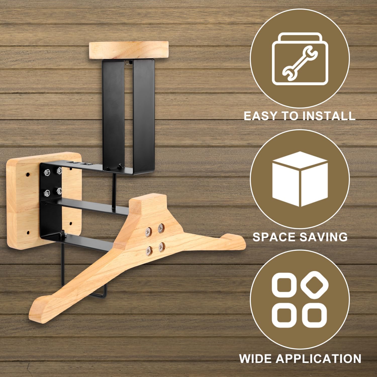 Motorcycle Gear Hanger - ​ Motorradhelmhalter Wandhalterung Holzhalterung Haken Helm-Display-Rack
