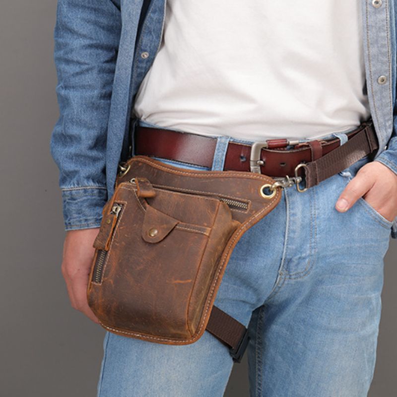 Motorcycle Gear Vintage - Vintage Pu Leder Taille Pack Drop