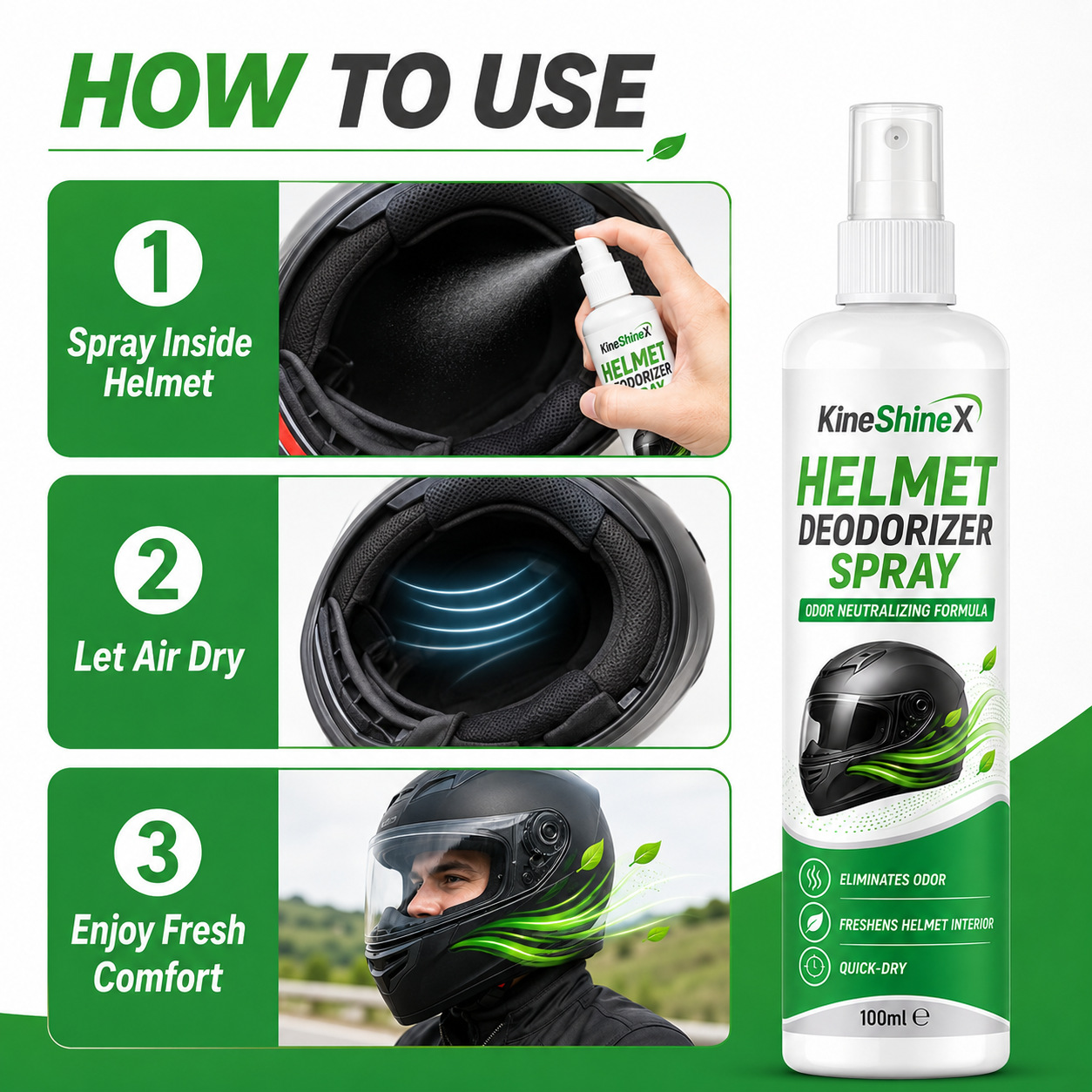 Helm-Deo-Spray 100ml – Geruchs – Motorcycle Gear Hanger Bewertung und Preis
