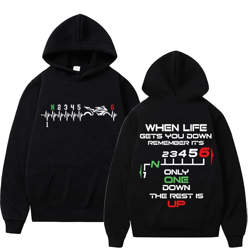 Motorrad-Schaltkappen-Hoodie U – Motorcycle Gear Quotes Bewertung und Preis