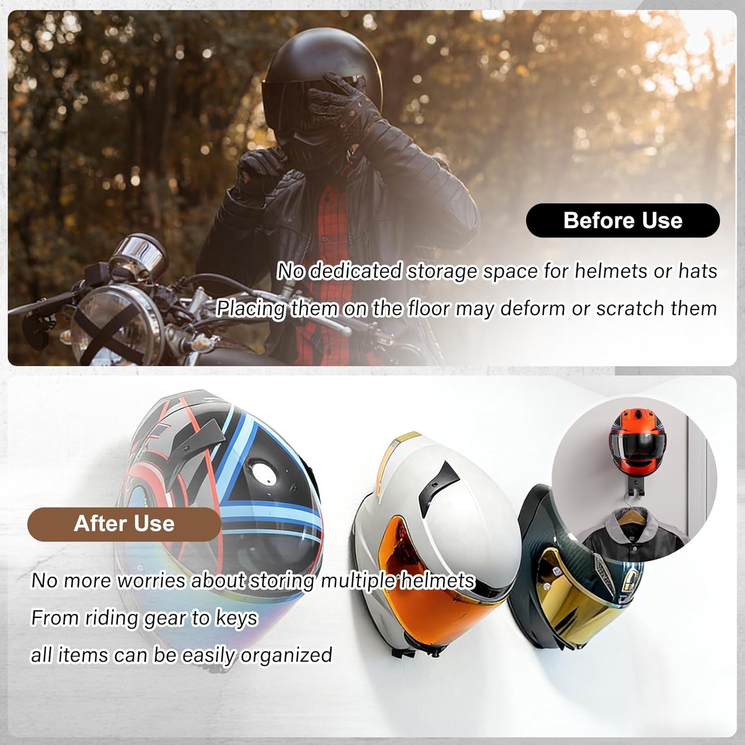 Motorradhelmhalter Wandmontage – Motorcycle Gear Hanger Bewertung und Preis