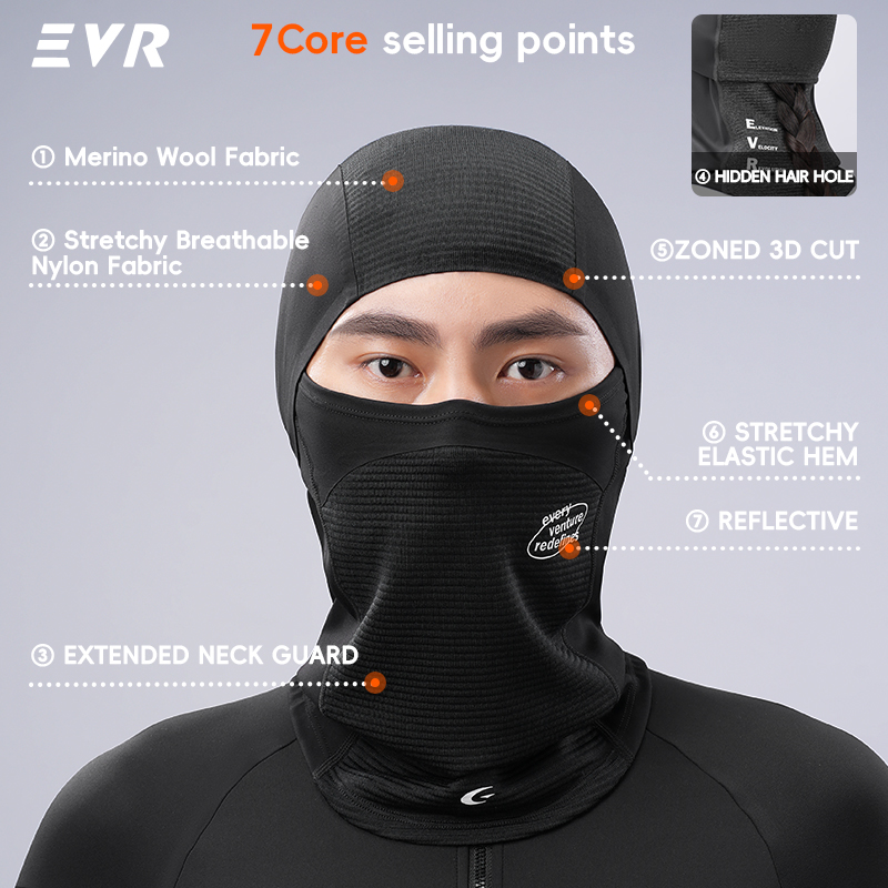 EVR Winter-Woll-Gesichtsmaske, – Motorcycle Gear Cycle Bewertung und Preis
